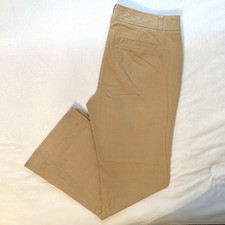 Vtg Lilly Pulitzer Corduroy Palm Beach Fit Pant 8 Boot Cut Tan Khaki White Label