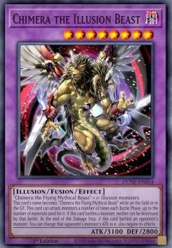 YuGiOh Chimera the Illusion Beast DUNE-EN034 Super Rare Englisch Neu 1st