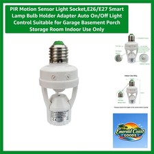 PIR Motion Sensor Light Socket for E26/E27 Bulbs - Auto On/Off Indoor Lighting
