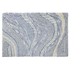 - Bath Rug, Cotton Bath Mat, Durable Home Essentials (Waves Blue, 20" x 30")