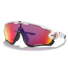 NEW Oakley Jawbreaker Prizm Road Red and Polished White Sunglasses OO9290-05