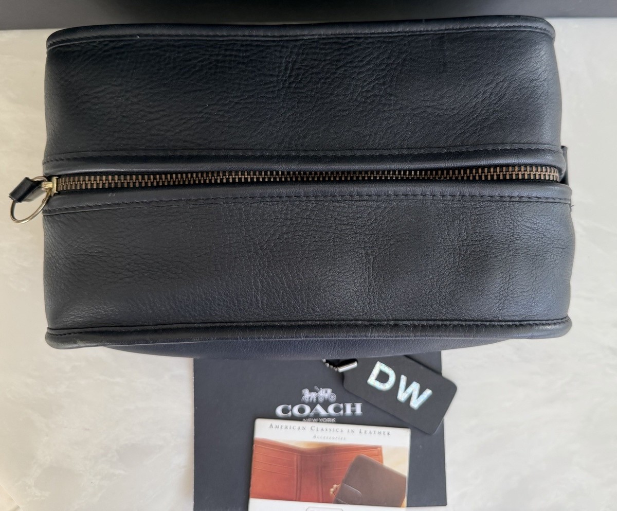 COACH VINTAGE LARGE WETPACK TRAVEL TOILETRY COSMETIC CASE BLACK COACH VINTAGE LARGE WETPACK TRAVEL TOILETRY COSMETIC CASE BLACK
