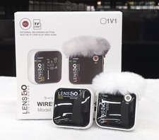 LENSGO 348C Wireless Lapel Microphone Omnidirectional 32dB Used Missing Mic