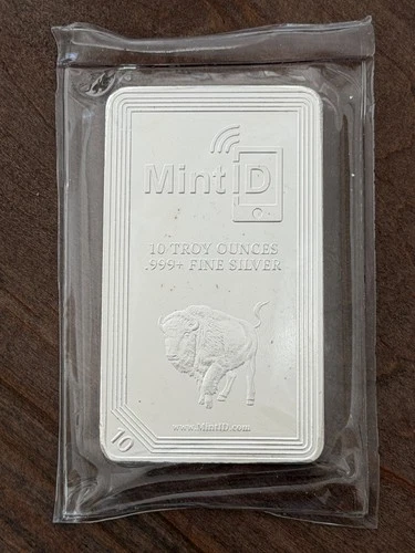 10 oz MintID Buffalo Silver Bar (AES-128 Encrypted) #6