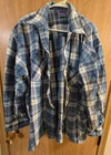Men's NorthCrest Full Zip Flannel Shirt / Jacket - Size XXLT (50-52) - Blue