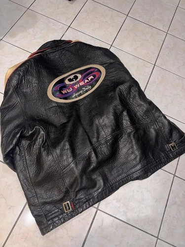 Wu Wear 36 Men’s 4XL Leather Jacket Black Quilted Lined Zip/Snap Pockets image 10