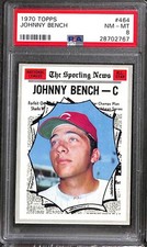 1970 TOPPS #464 JOHNNY BENCH PSA 8 NM-MT 28702767 