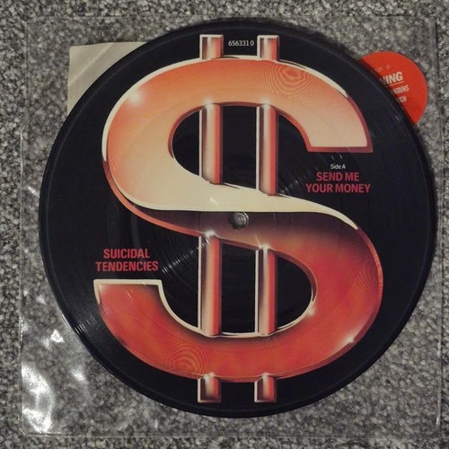 Suicidal Tendencies Send Me Your Money Picture Disc Vinyl 7" Single Super Rare