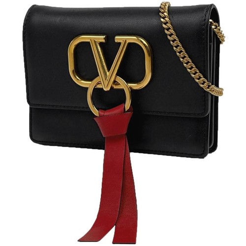 Valentino Leather Black Shoulder Bag #BS6473