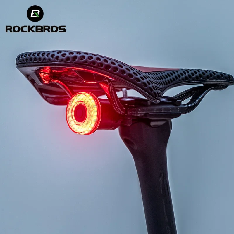 ROCKBROS Smart Bicycle Taillight Brake Sensing Cycling Rear Bike Light USB-C