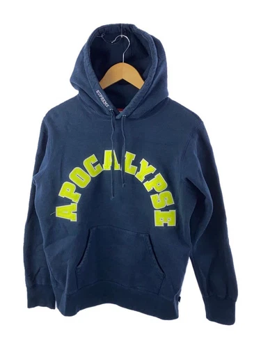 Felpa Supreme con cappuccio S cotone navy usata