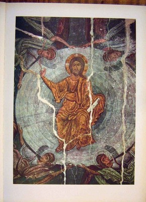 Original alter antiker Druck Sophienkirche Ohrid Mittelalter Fresken Jugoslawien 1056