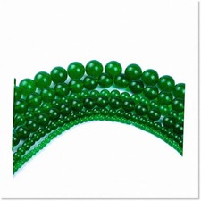Dark Green Jade Beads for Jewelry Making