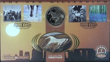 2000 Stone & Soil Coin FDC - 1 Suverena & Salisbury Pmk