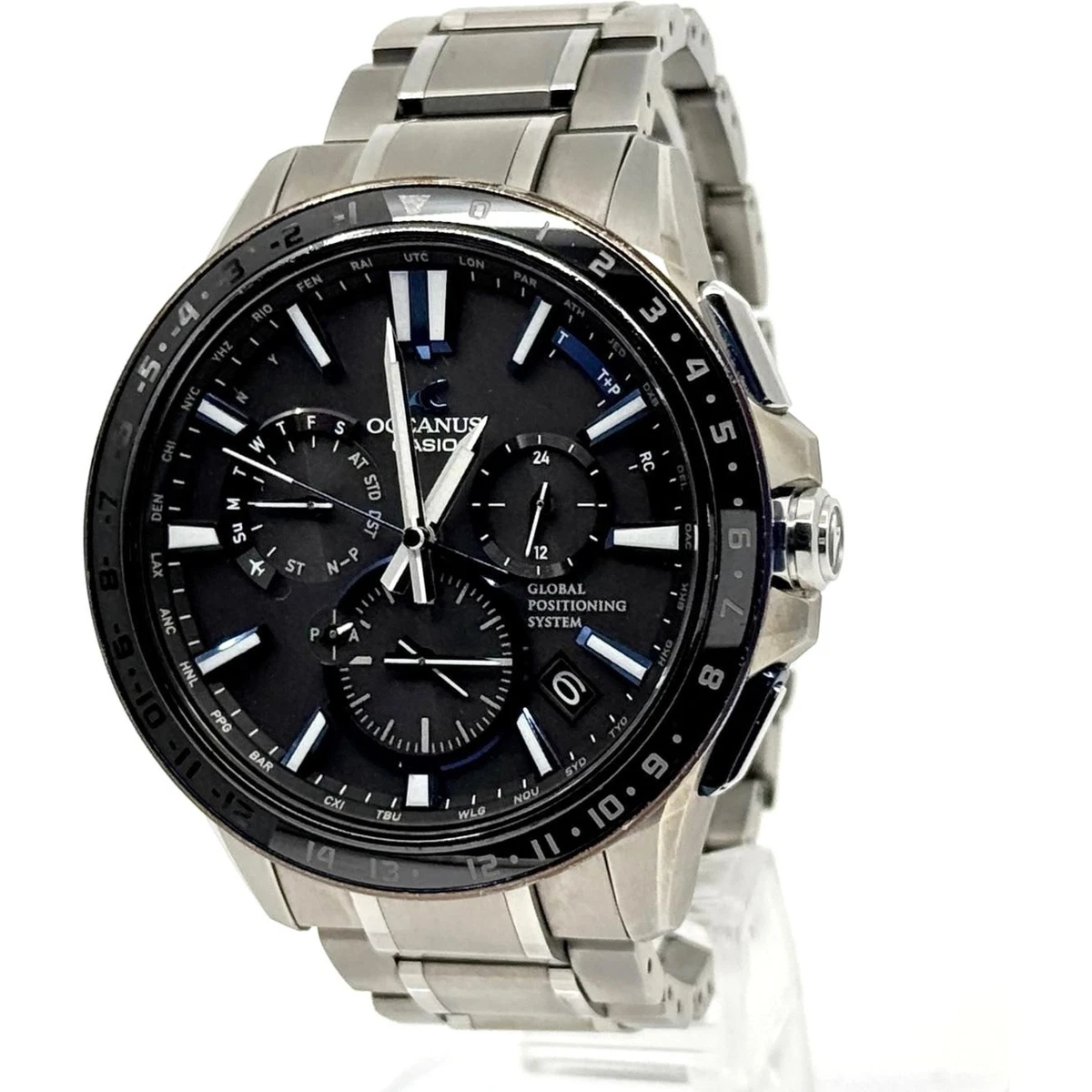 Casio Oceanus OCW-G1200-1AJF GPS Radio Híbrida Solar Titanio Reloj Caja Papeles
