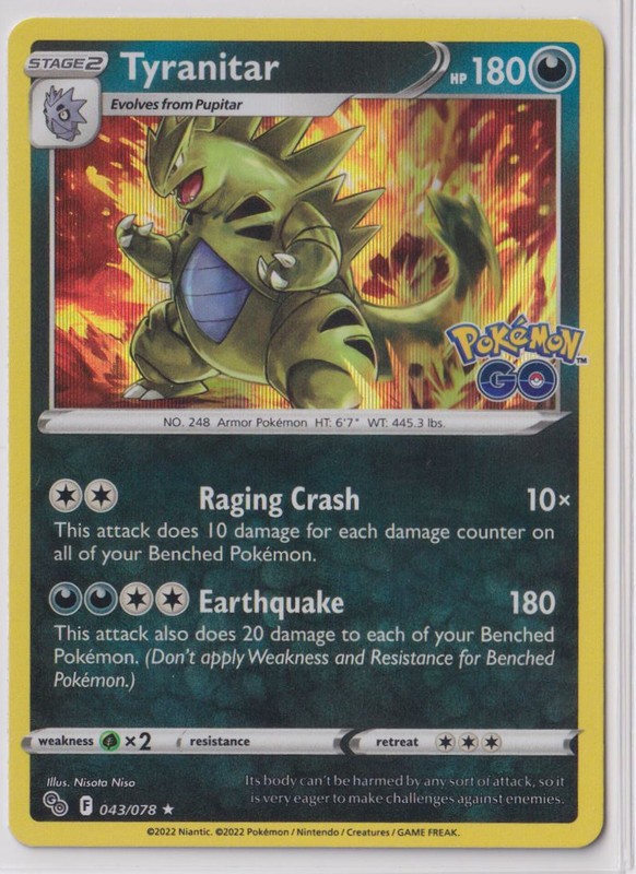 Pokemon Go - 043/078 Tyranitar Holo