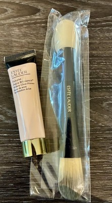 Estée Lauder Futurist Aqua Brilliance Watery Glow Primer .5 oz and Makeup Brush