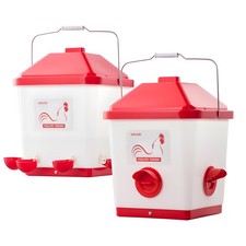 VEVOR Automatic Chicken Feeder  Waterer Set 5 Gal 30 lbs Poultry Feeder Gravity
