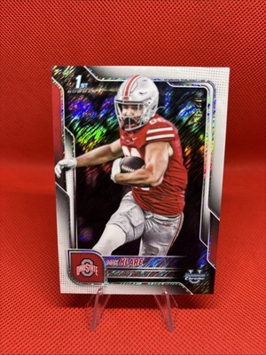 2025 Bowman University Chrome Max Klare White Shimmer Refractor /15 1st Ohio 