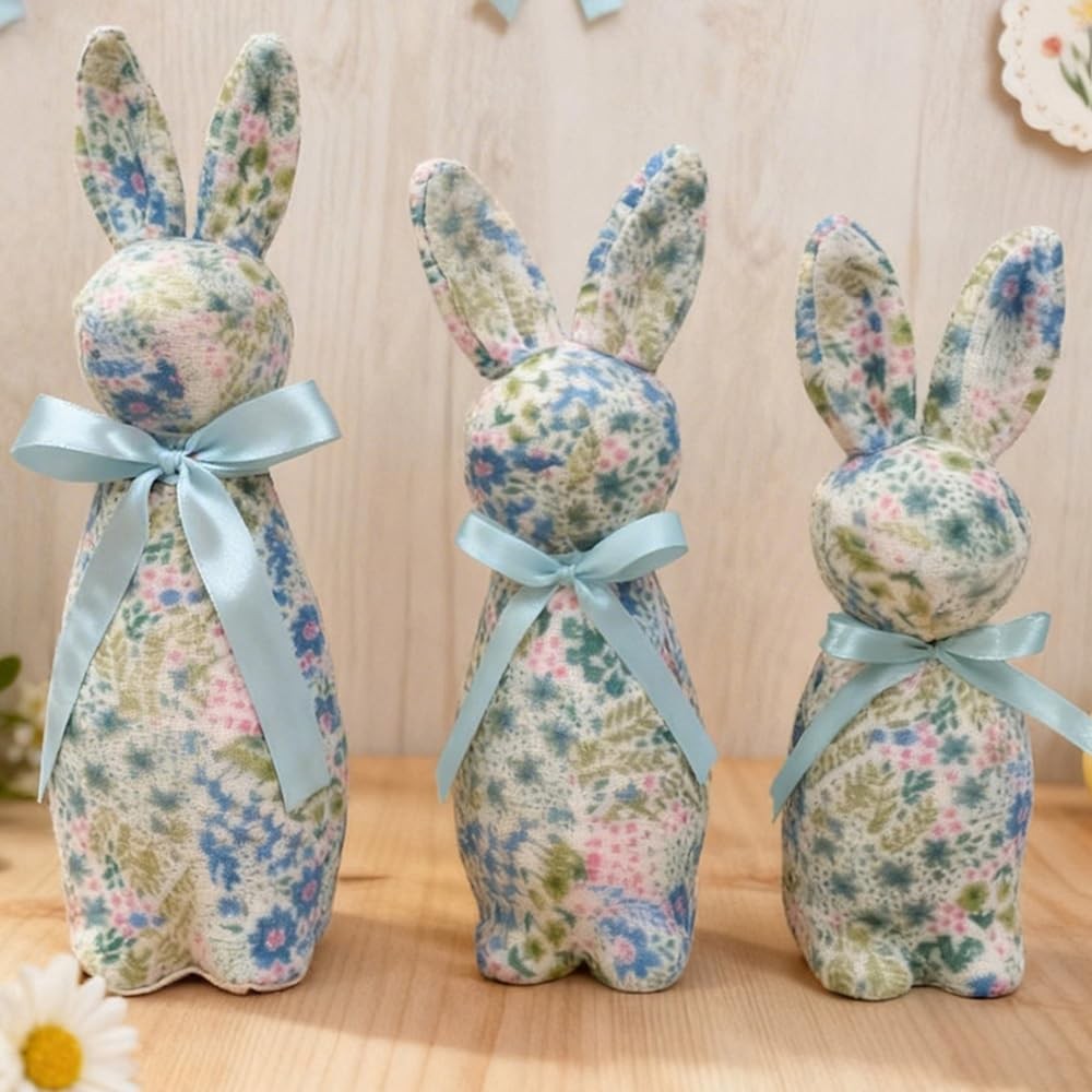 FXXQHT Easter Bunny Decorations Set of 3 - (12