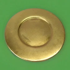 Vintage Heavy Pottery Pier 1 Imports Gold-leaf Charger Plate 13" Replacement