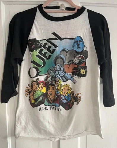 Queen Band U.S Tour News Of The World Frank Th 1970s vintage concert t-shirt, vintage, size M, single stitch, B+ condition