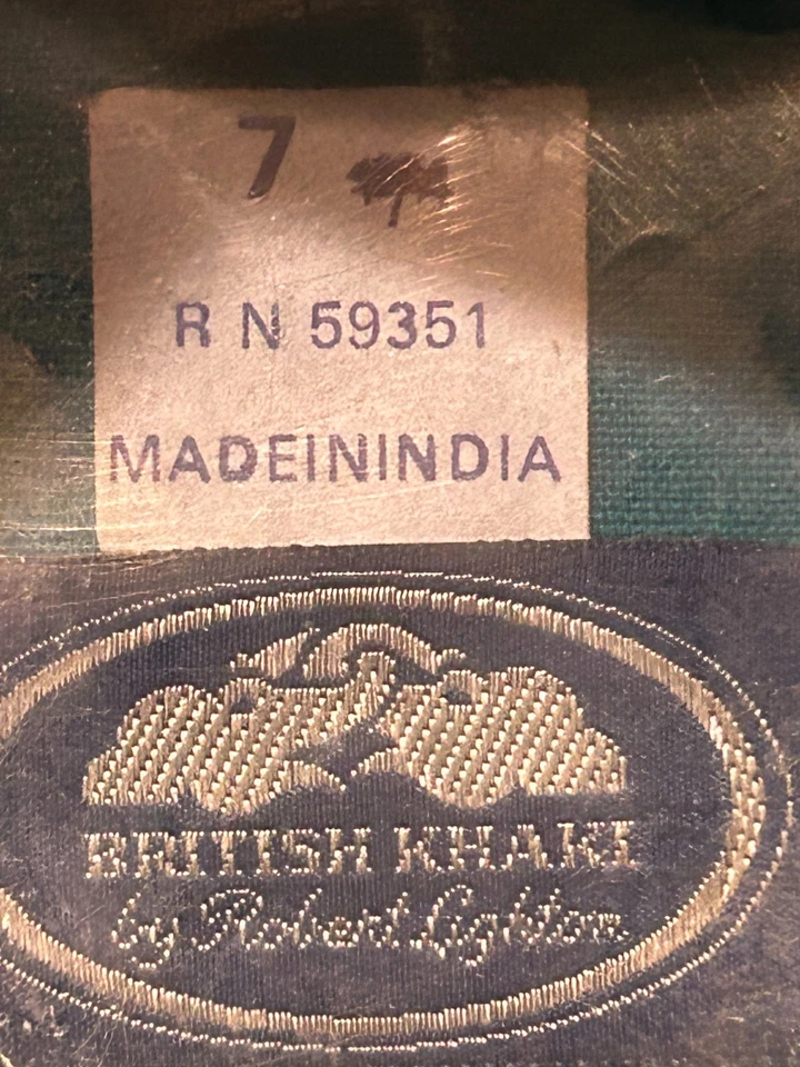 Authentic Vintage Bombay Bowler Safari Pith Helmet / India/British Khaki/SIZE 7 - Image 4 of 4