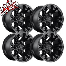 Set-4 Fuel D560 Vapor 17x9 5x139.7 Matte Black 1mm Wheels Rims 17 Inch