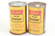 Kodak Vintage DK-50 2 Unopened Cans Developer - Each Can Makes 1 Gallon