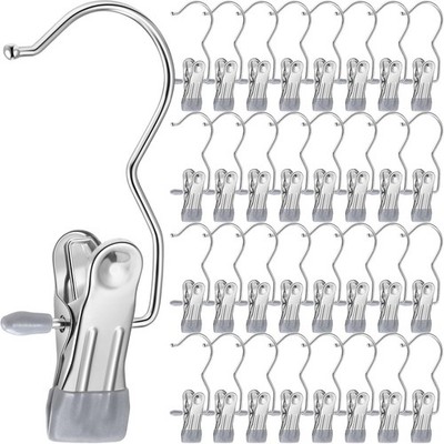 150 Pcs Boot Hangers Clips Laundry Hooks Hanging Stainless Steel Clothes Pins...
