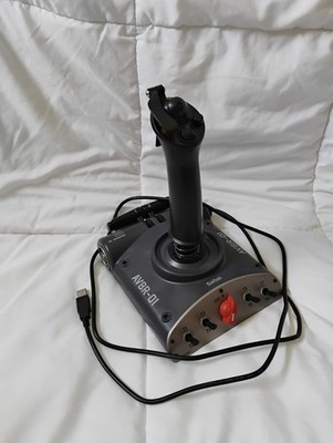 Saitek AV8R-01 USB Joystick PC Dual Throttle Flight Sim Stick Control Aviator