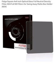 FOTGA 4X4"/100x100mm ND4 2-Stop Square Neutral Density ND Filter Optical Glass