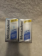 2-SEALED VTG MENTADENT Advanced Whitening Trial Size 0.5oz.