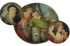3 Large Metal Vintage 1971 Falstaff Beer Advertising Sign Trays Bar Wall Decor