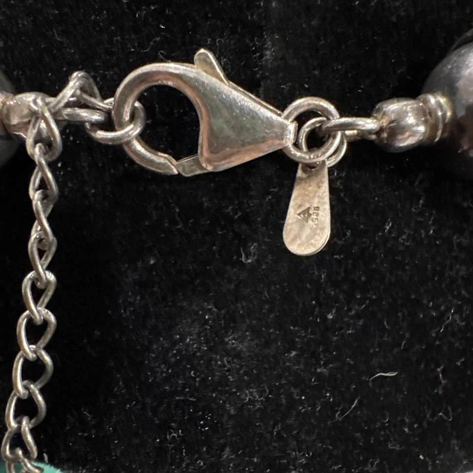 Collar PERIDOTO Silpada Plata de Ley 925 6 Hilos Múltiples Piedra Verde Retirada- Foto 4 de 4