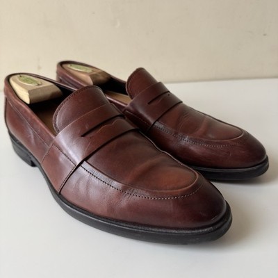 To Boot New York Adam Derrick Loafers Mens 8 Brown Leather Made Italy Dress Slip