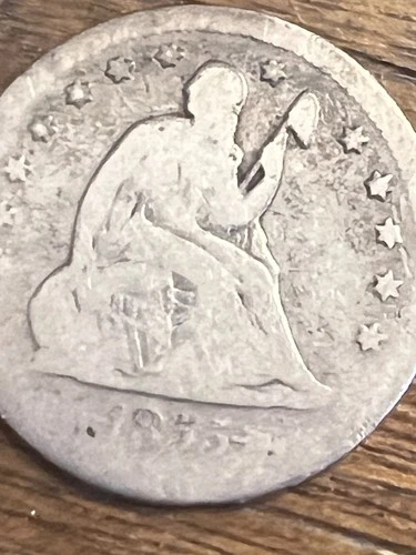 1855 O Silver Seated Liberty Quarter- Arrows, New Orleans, AG ~ Only 176,000