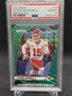 2024 Panini Prizm Patrick Mahomes II GREEN WAVE PRIZM SP #138 Chiefs MVP PSA 10!