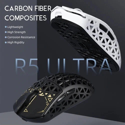 ATTACK SHARK R5 Ultra Carbon Fiber Wireless 8K PAW3950MAX Gaming Mouse - Image 3 of 4