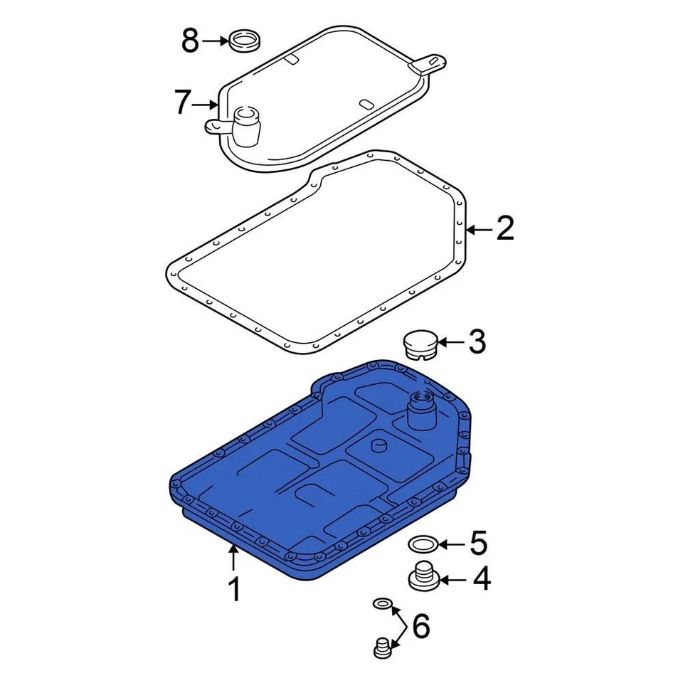 For Volkswagen Passat 1998-2005 Volkswagen 01V321359B Transmission Oil Pan Foto 3 de 4