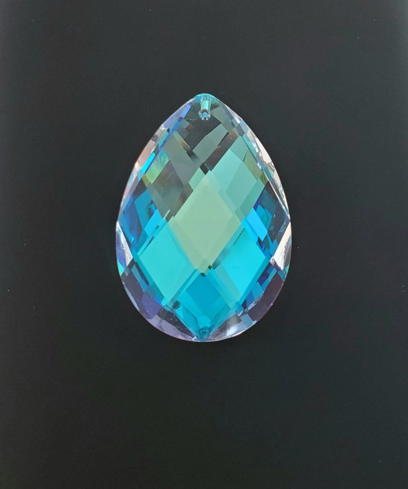 Swarovski 38 mm Azul AB Elegante Corte Almendra Colgante Prisma Atrapasol (1 pieza) Foto 3 de 4