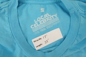 LOCAL CELEBRITY HOLLYWOOD MVP NINTENDO NES CONTROLLER LIGHT BLUE SHIRT SIZE S