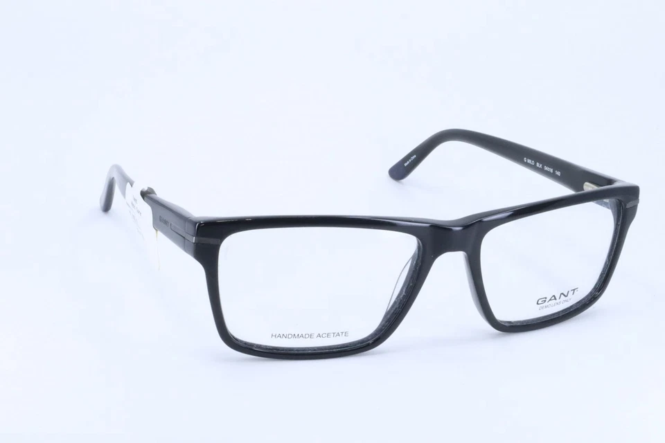 Monturas de anteojos Gant G MILO negras cuadradas para hombre con borde completo 54-16-140 Foto 2 de 4