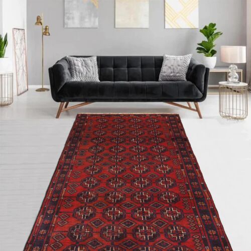 Tribal Afghan Red Carpet Oriental Entryway Area Rug Wool Carpets 3'2x6'4 ft 1266 - Picture 8 of 8