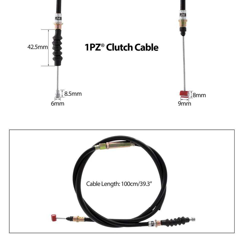 Palanca de embrague izquierda de 7/8" + cable de embrague de 39" para Honda XL80S XR75 80 CRF80F CRF100F Foto 3 de 4