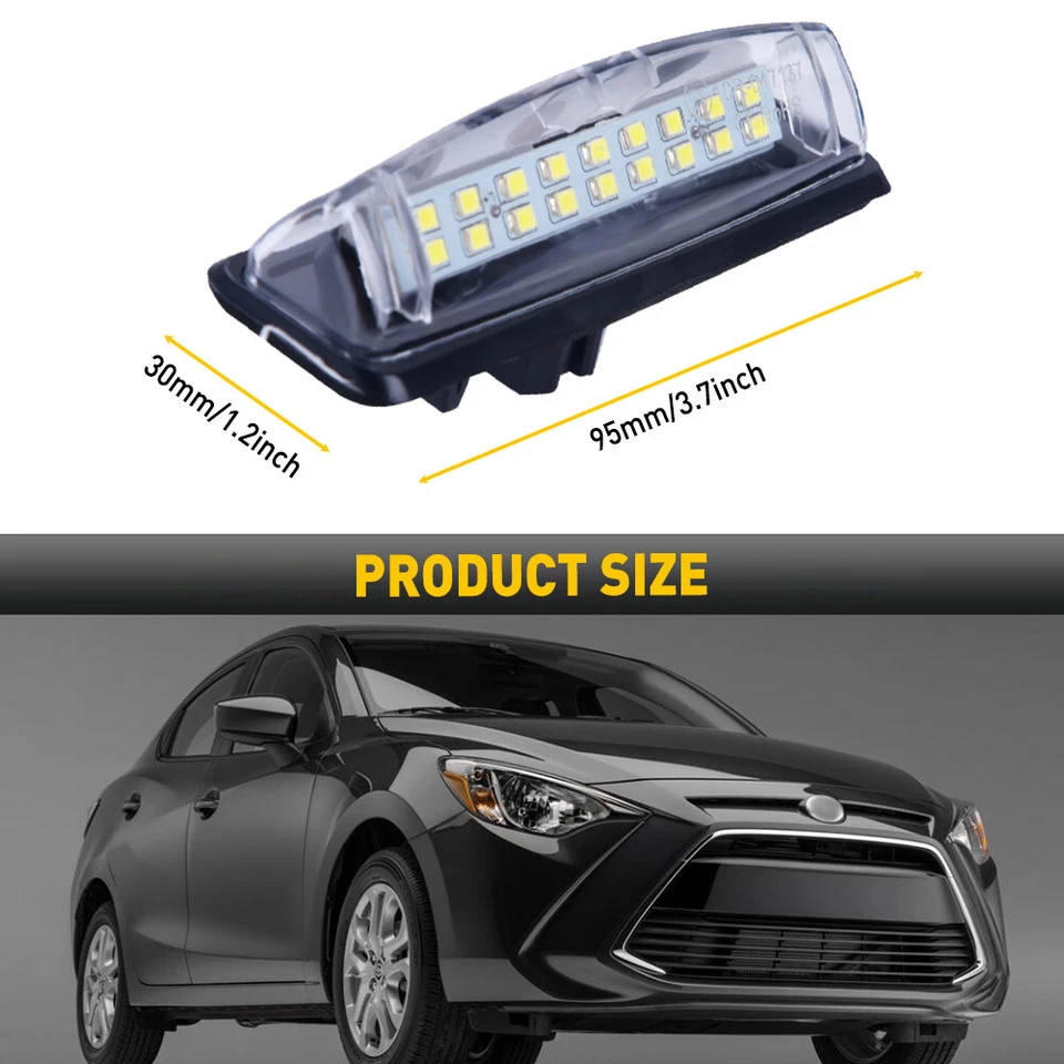 2x LED License Plate Light Tag Lamp Assembly White For 2002-2011 Toyota Camry Foto 3 de 4