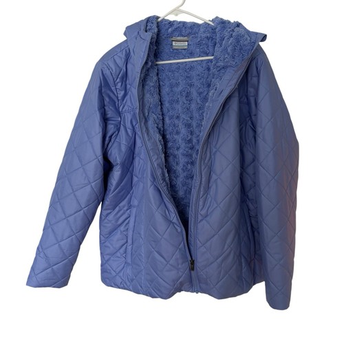 Columbia Women's Copper Crest Hooded Jacket Purple Lavender 2XL Puffer Coat - Picture 2 of 6