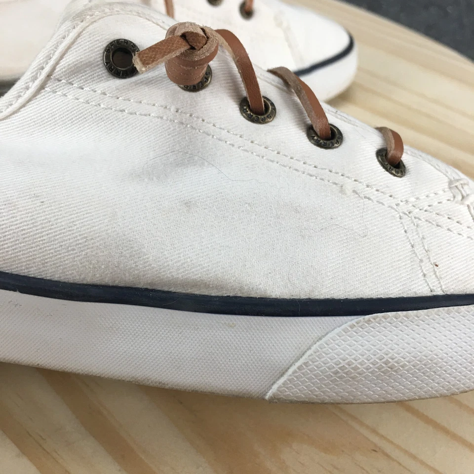 Sperry Top Sider Shoes Womens 10 Pier View Sneaker White Lace Up Casual STS95128 - Image 4 of 4