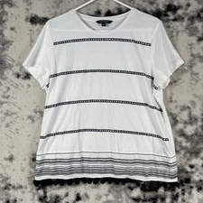 Lauren Ralph Lauren Top Womens Size Extra Large Cotton Modal Striped