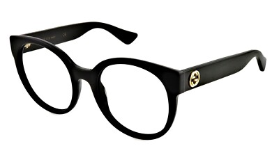 GUCCI GG0035S 001 54mm Black Gold GG Oversized Eyeglasses